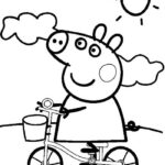 desenho peppa pig bicicleta